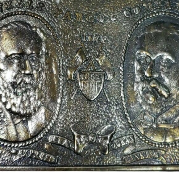 Vintage Wells Fargo Brass Founders Belt Buckle Collectible - Picture 3 of 5
